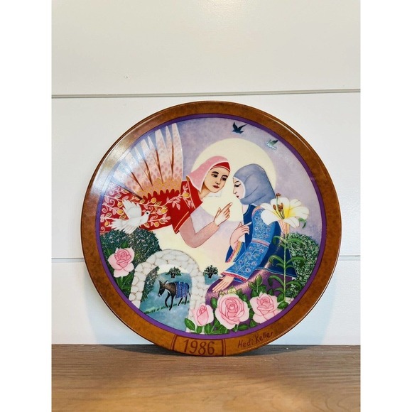 Konigszelt Hedi Keller Collector Plate 1986 Maria Verkundigung Religious - Picture 4 of 4